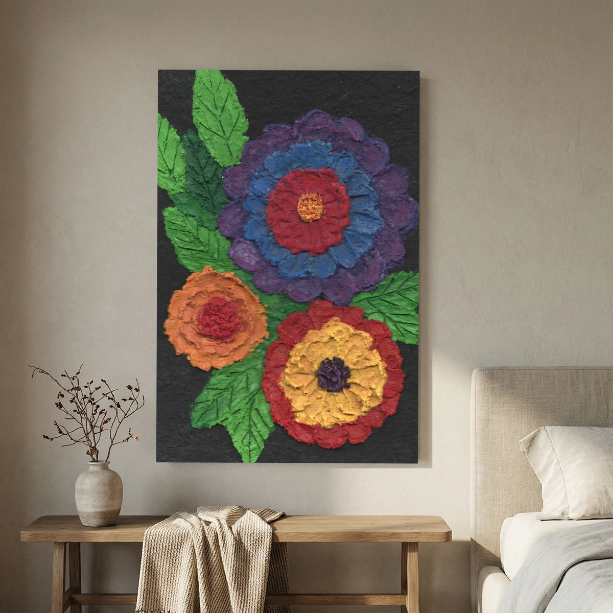 "Blooming in Three Dimensions" (canvas)