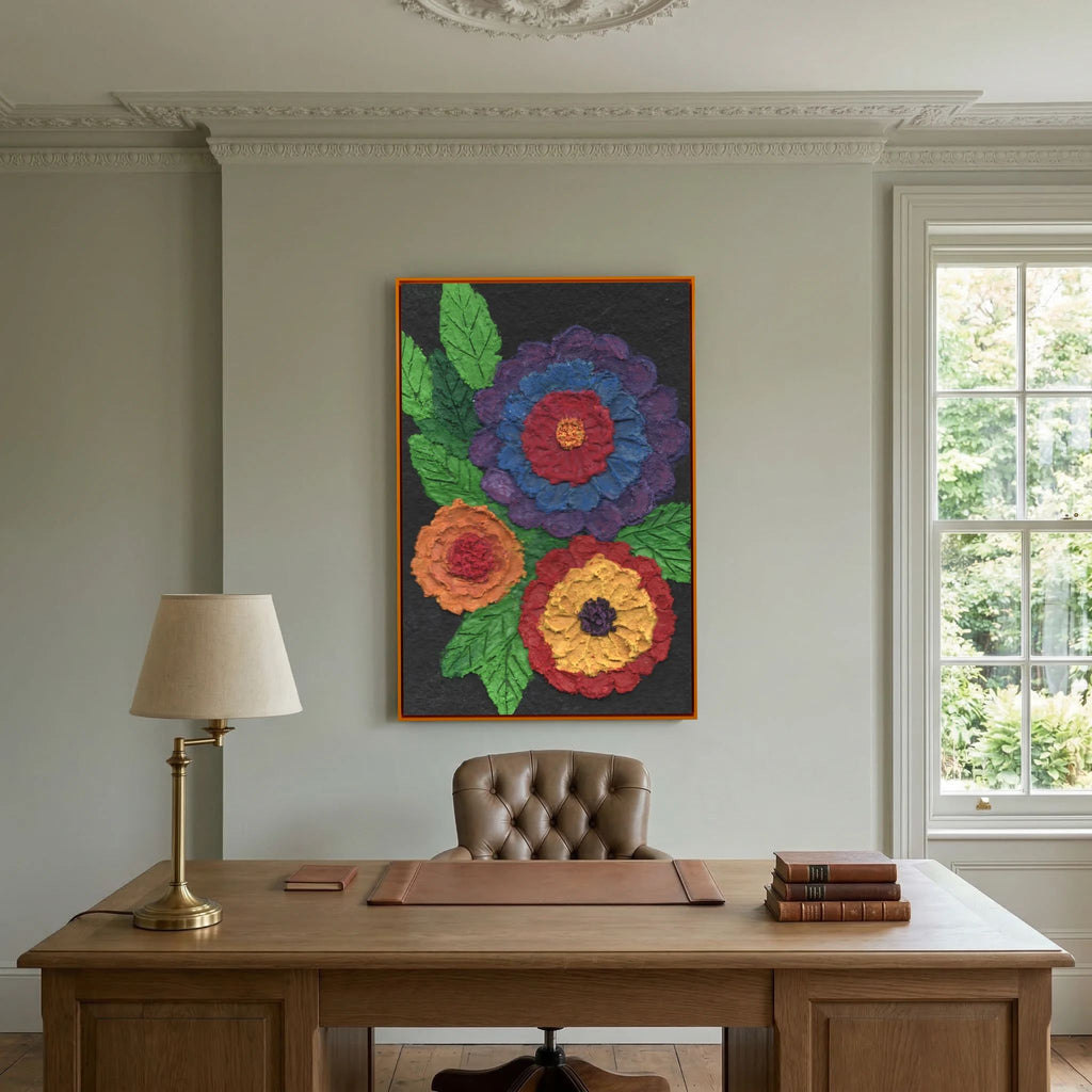 "Blooming in Three Dimensions" (canvas)
