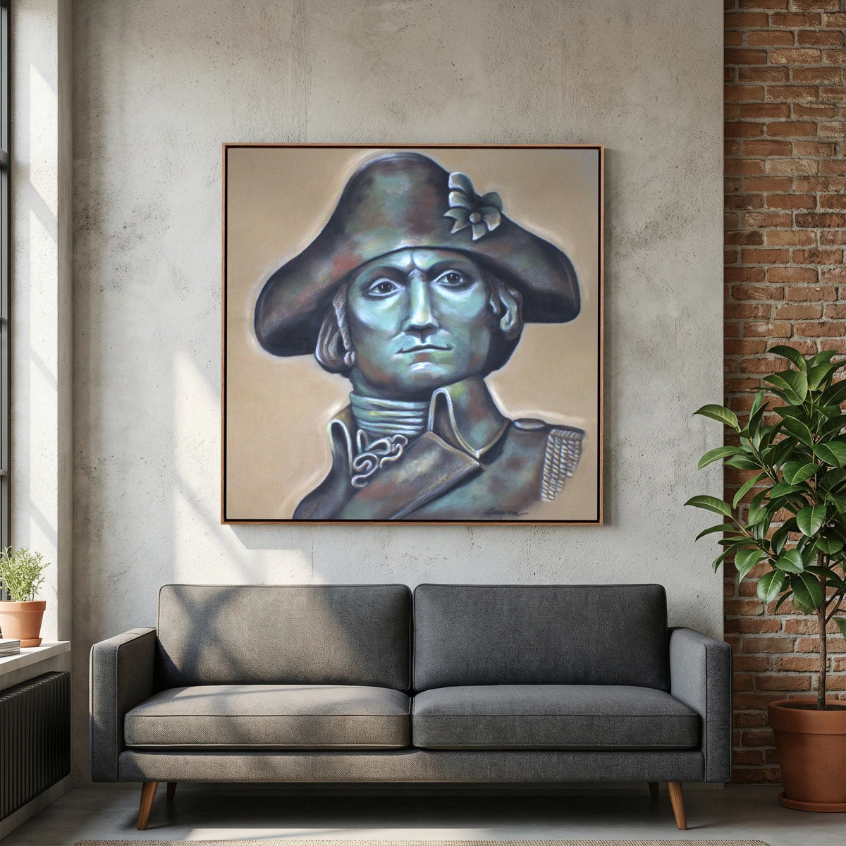"Founding Father of Freedom" (canvas square)
