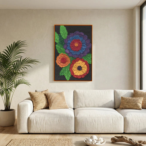 "Blooming in Three Dimensions" (canvas)