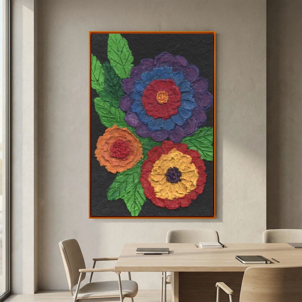 "Blooming in Three Dimensions" (canvas)