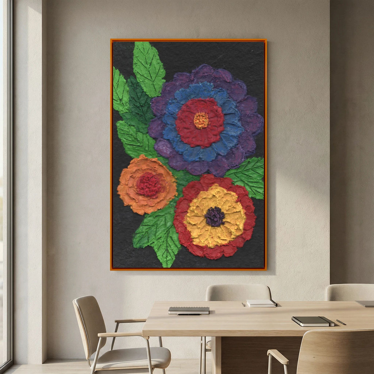 "Blooming in Three Dimensions" (canvas)